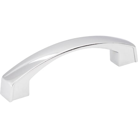 Jeffrey Alexander 96 mm Center-to-Center Polished Chrome Merrick Cabinet Pull 549-96PC